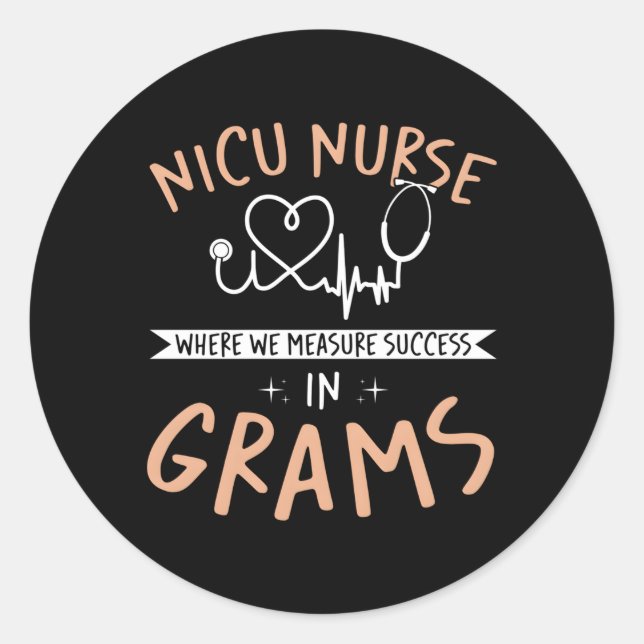 Sticker Rond Nicu Nurse (Devant)