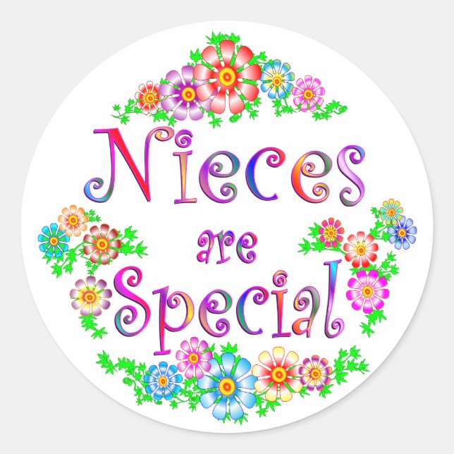 Sticker Rond NIECES est spécial (Devant)