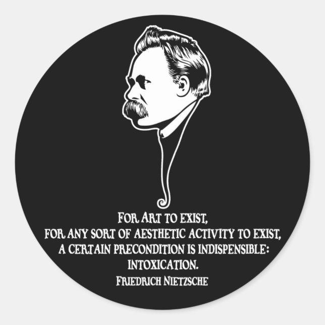 Sticker Rond Nietzsche-art-1-DKT (Devant)