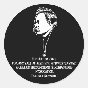 Sticker Rond Nietzsche-art-1-DKT