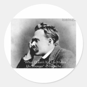 Sticker Rond Nietzsche "Ne tue pas U" Citation Cadeaux & Tee - 