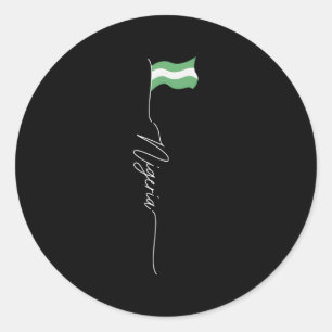 Sticker Rond Nigeria Les Nigérians Drapeaux Nigeria Patriotique