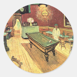 Sticker Rond Night Cafe, Place Lamartine par Vincent van Gogh