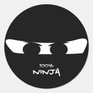 Sticker Rond Ninja 100%