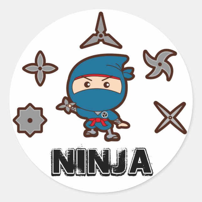 Sticker Rond Ninja Boy (Devant)
