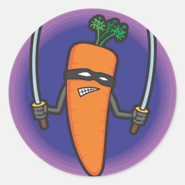 Sticker Rond Ninja Carrot (Devant)