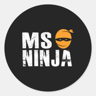 Sticker Rond Ninja - Sclérose en plaques Soutien à la sensibili