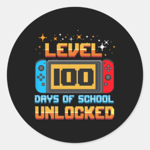 Sticker Rond Niveau 100 Jours De L'École Joueurs Déverrouillés 