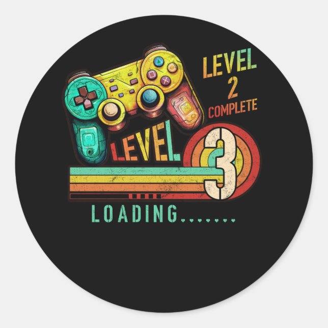 Sticker Rond Niveau 2 terminé 2e anniversaire de mariage Niveau (Devant)