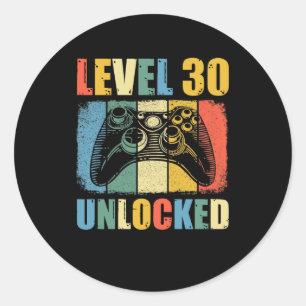 Sticker Rond Niveau 30 déverrouillé