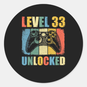 Sticker Rond Niveau 33 déverrouillé