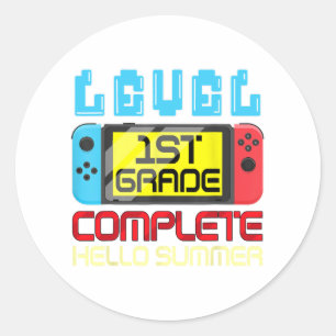 Sticker Rond Niveau Complet Joueur Jour Dernier De L'École Grad