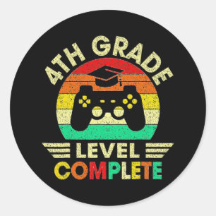 Sticker Rond Niveau de 4e année Jeux vidéo complets