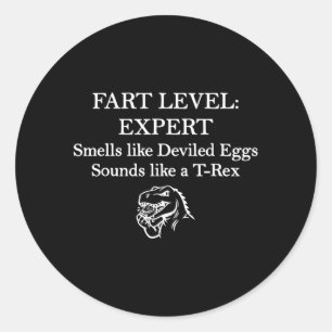 Sticker Rond Niveau de bruits forts Expert Sent comme des œufs