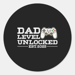 Sticker Rond Niveau de nouveau papa drôle débloqué 2025 Jeu vid