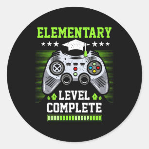 Sticker Rond Niveau Élémentaire Diplômé Cl 2025 Joueur