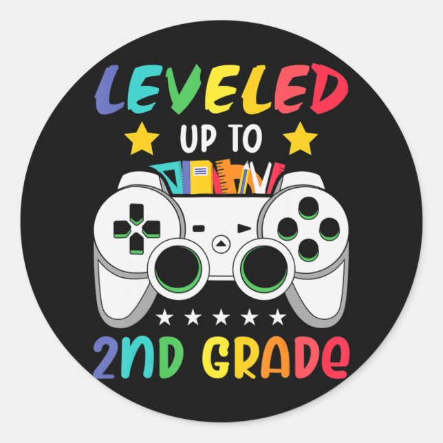 Sticker Rond Niveau Jusqu'À La 2E Classe Garçon Deuxième Classe (Devant)