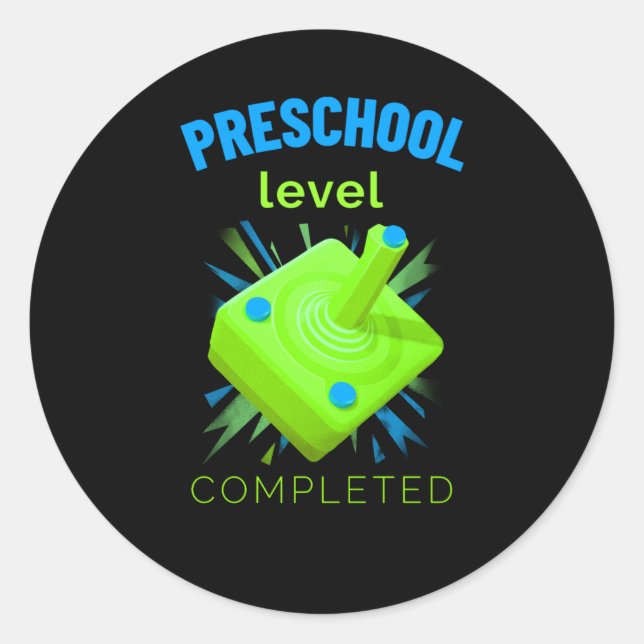Sticker Rond niveau préscolaire achevé (Devant)