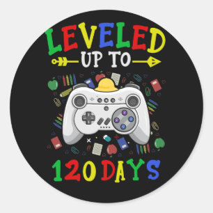 Sticker Rond Niveau supérieur 120 jours d'école Jeux vidéo Ense