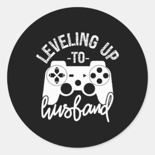 Sticker Rond Niveau supérieur pour l'engagement de marié joueur