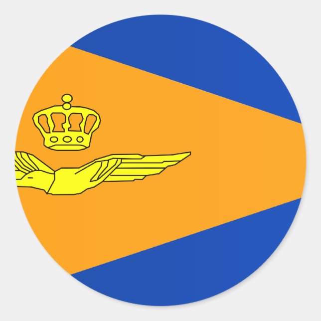 Sticker Rond NL VLAG Luchtmacht, Pays-Bas (Devant)