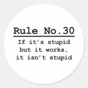 Sticker Rond No. 30 de règle