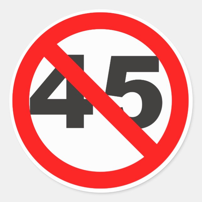 STICKER ROND NO 45 (Devant)