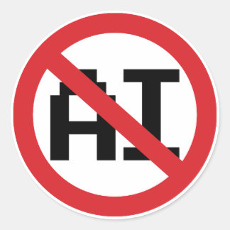 Sticker Rond No AI Artificial Intelligence - Resist AI