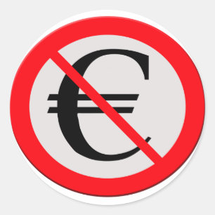 Sticker Rond No Euro