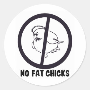 STICKER ROND NO-FAT-CHICKS-0995
