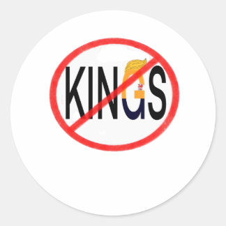 Sticker Rond No Kings Anti Classic Minimal Clean