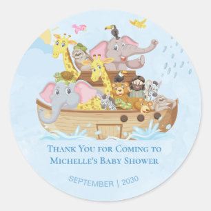 Sticker Rond Noahs ark mignon merci pour