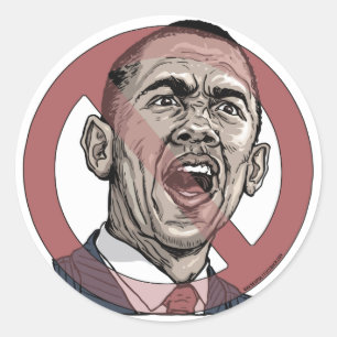 Sticker Rond Nobama Anti Obama Cercle Slash Gear