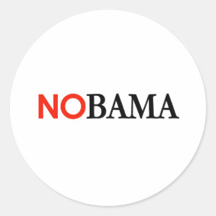 Sticker Rond NOBAMA / ANTI-OBAMA - Customisé
