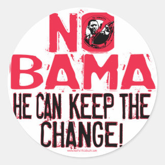 Sticker Rond Nobama garde le changement