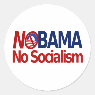 Sticker Rond NOBAMA pas de socialisme