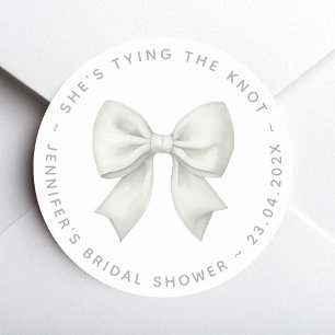 Sticker Rond Noce de mariage Arc blanc Elle se marie 