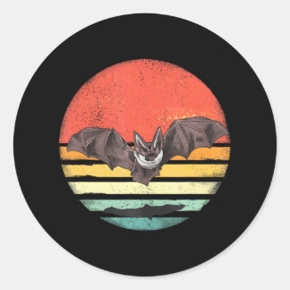 Sticker Rond Nocturne de chauve-souris Animaux Faune Mammifère 