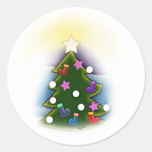 Sticker Rond Noël