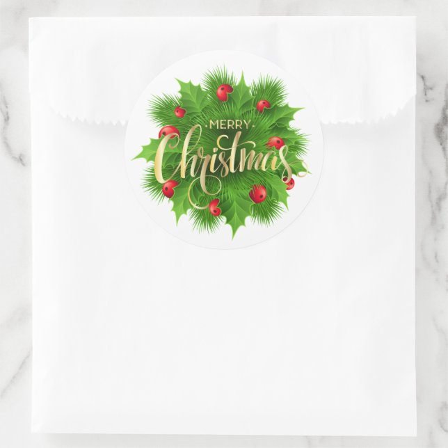 Sticker Rond Noël  (Sac)