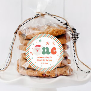 Sticker Rond Noël 1er anniversaire fête