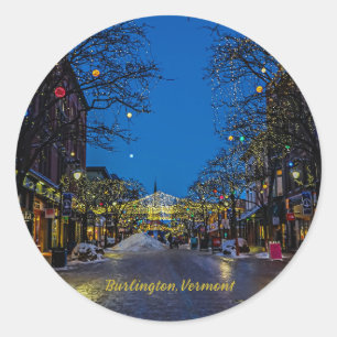 Sticker Rond Noël à Burlington, Vermont
