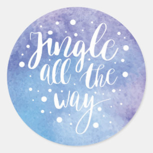 Sticker Rond Noël Aquarelle - Jingle All Way Cote