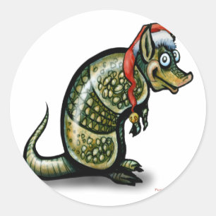 Sticker Rond Noël Armadillo