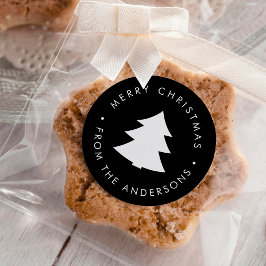 Sticker Rond Noël aux pins