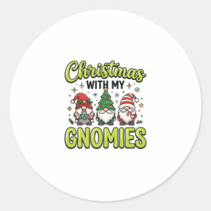 Sticker Rond Noël avec mes lutins modèle gnome