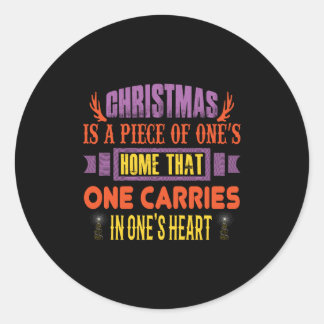 Sticker Rond Noël cadeau Noël est un morceau