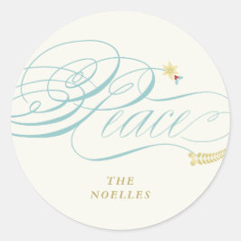 Sticker Rond Noël Calcul de la Paix
