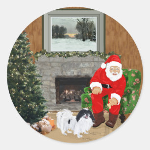 Sticker Rond Noël Chin Japonais