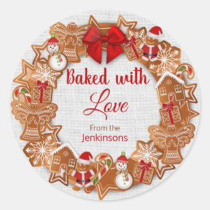 Sticker Rond Noël - Cuit avec amour